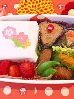 1月18日 おにぎりバーガー 受験生弁当-レシピのメイン写真