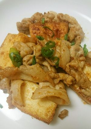豚小間と絹揚げの味噌マヨ炒め-レシピのメイン写真
