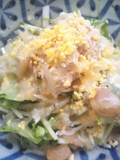 白味噌ドレッシング♪水菜ツナマヨサラダ-レシピのメイン写真