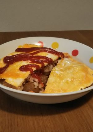 レンジで時短オムライス-レシピのメイン写真