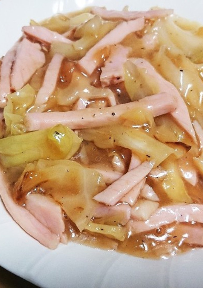 ハムとキャベツの中華炒め-レシピのメイン写真
