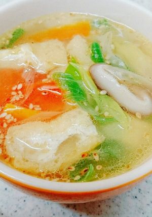 油揚げと野菜の具沢山中華スープ-レシピのメイン写真
