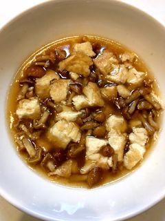厚揚げとなめこのレンジで簡単煮-レシピのメイン写真