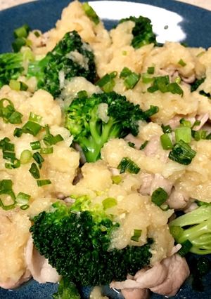 簡単ヘルシー♪豚しゃぶ肉味噌おろしのっけ-レシピのメイン写真
