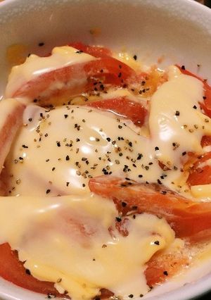 レンチン！トマトチーズ-レシピのメイン写真