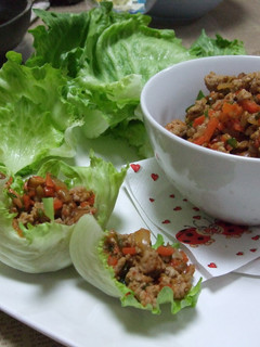ピリ辛!納豆肉そぼろのレタス包み☆-レシピのメイン写真