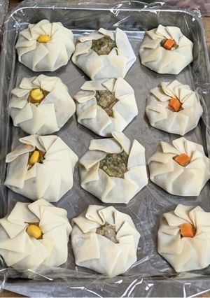 お花餃子レシピ-レシピのメイン写真