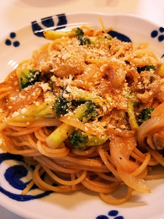トマト和風パスタおからパウダーがけ-レシピのメイン写真