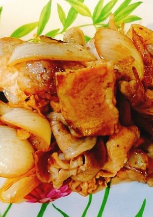簡単 豚肉と玉ねぎの照り焼き-レシピのメイン写真