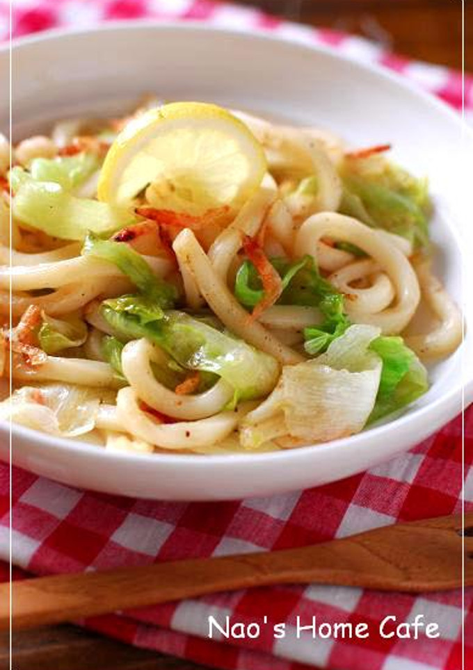 桜海老＆レタスのアジアン焼きうどん-レシピのメイン写真