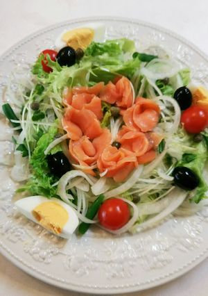 スモークサーモン 茹で玉子 サラダ-レシピのメイン写真