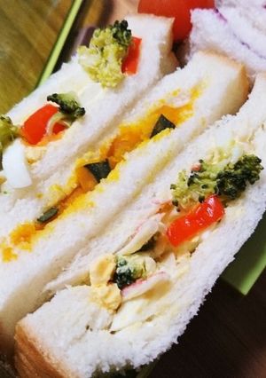 余った南瓜の煮物リメイク♪南瓜ポケサンド-レシピのメイン写真