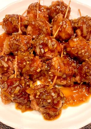 長ネギの豚肉巻き唐揚げ～中華風ソース～-レシピのメイン写真