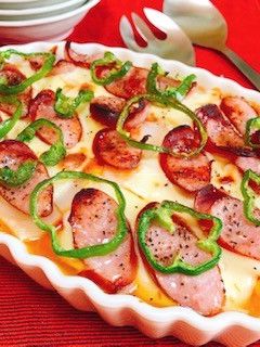餅ピザ風山芋とろろ焼き-レシピのメイン写真