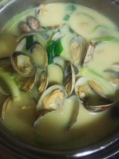 あさり貝とチンゲン菜のカレースープ-レシピのメイン写真