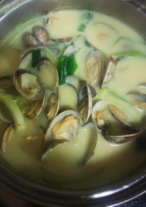 あさり貝とチンゲン菜のカレースープ-レシピのメイン写真