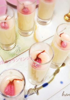 甘酒と豆乳のやさしいブランマンジェ～桜～-レシピのメイン写真