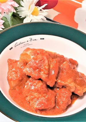 鶏モモ肉 トマトごま味噌煮込み-レシピのメイン写真