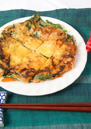 チーズたっぷり　いかにんじんチヂミ-レシピのメイン写真
