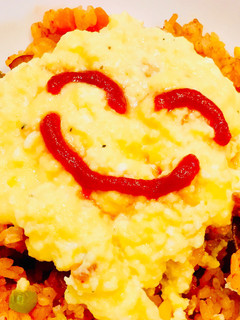 スクランブルエッグで楽々オムライス-レシピのメイン写真