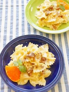 あさりとみかんの佃煮クリームパスタ-レシピのメイン写真