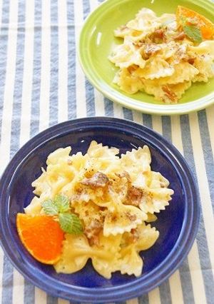 あさりとみかんの佃煮クリームパスタ-レシピのメイン写真