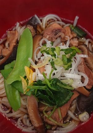 年越しそばのつゆを使って年明けうどん-レシピのメイン写真