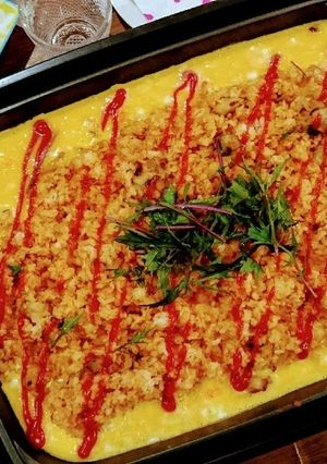 ホットプレートde楽★焼オムライス-レシピのメイン写真