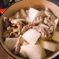 大根と秋川牧園のせせりの塩煮-レシピのメイン写真
