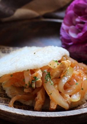 腎臓病食にも 豚肉のライスバーガー-レシピのメイン写真