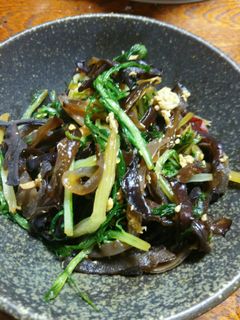 キクラゲと水菜、卵の炒め物-レシピのメイン写真