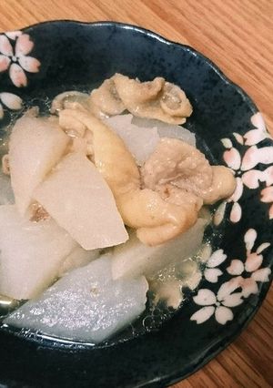 鶏皮と蕪の煮物-レシピのメイン写真