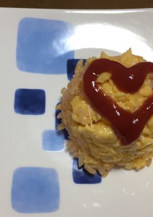 まんまるアイスディッシャーオムライス-レシピのメイン写真