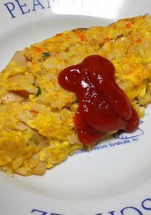 包まないオムライス-レシピのメイン写真