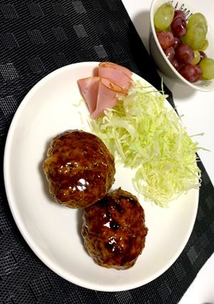 鶏＆牛の合挽き照焼き豆腐ハンバーグ-レシピのメイン写真