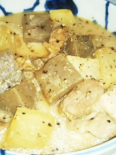 豚大根蒟蒻味噌煮(血管ダイエット1329-レシピのメイン写真