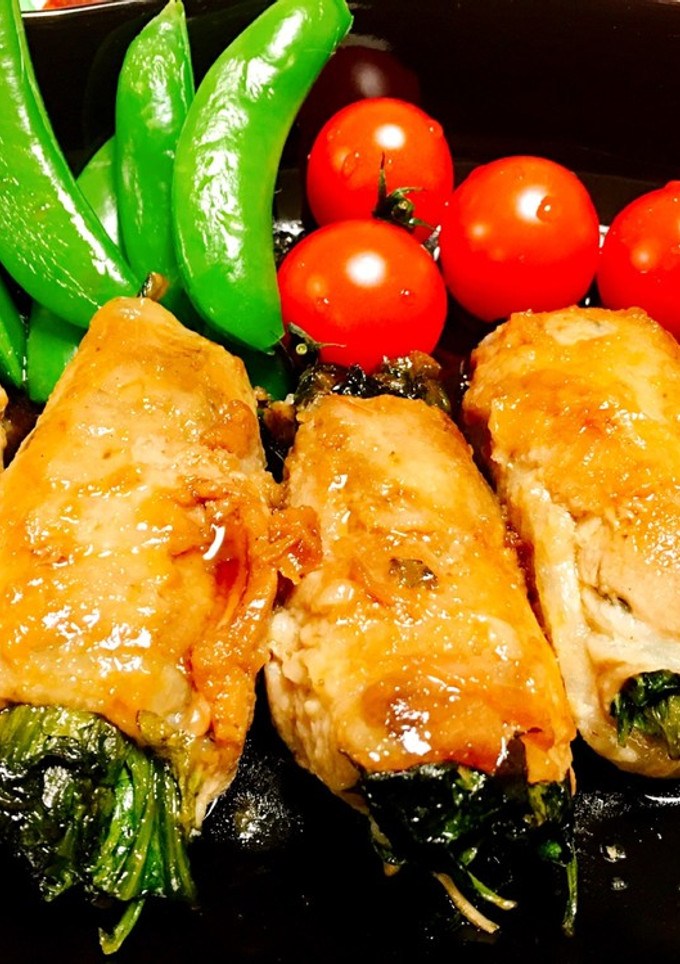 ♡春菊とえのきの肉巻き♡-レシピのメイン写真