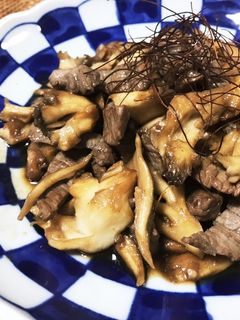 牛肉と舞茸のオイスターソース炒め-レシピのメイン写真