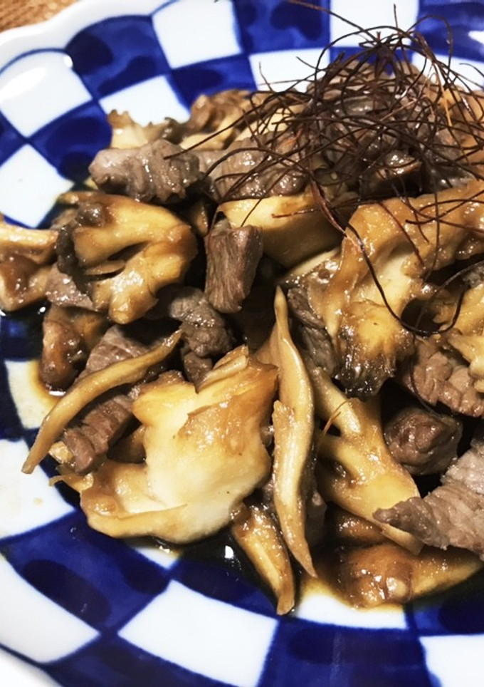牛肉と舞茸のオイスターソース炒め-レシピのメイン写真