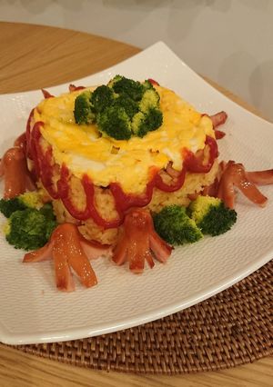 簡単おもてなし☆ハッピーオムライスケーキ-レシピのメイン写真