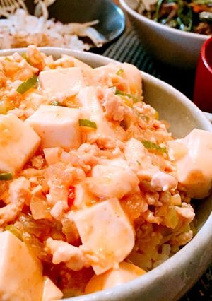 花椒がピリッと♡本格的な麻婆豆腐丼♡-レシピのメイン写真