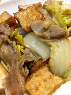 厚揚げと豚と白菜時短甘辛炒め-レシピのメイン写真