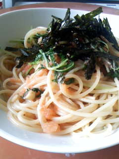たらこと水菜のパスタ (*´Ⅴ`*♪-レシピのメイン写真