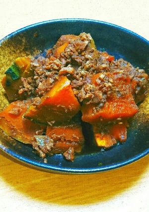 八角香るカボチャの豚肉そぼろ-レシピのメイン写真