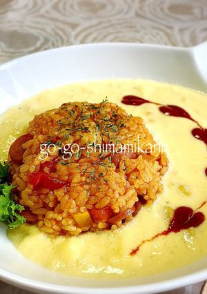 コーンクリームオムライス-レシピのメイン写真