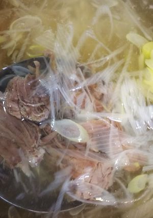 簡単絶品・牛肉と長葱のすまし汁-レシピのメイン写真