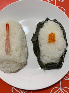 甘エビのお寿司といくらの軍艦巻き-レシピのメイン写真