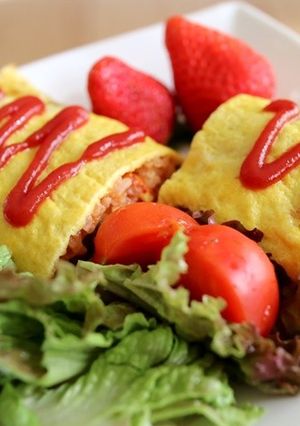 薄焼きオムライス-レシピのメイン写真