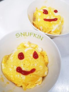 ニコちゃんオムライス-レシピのメイン写真