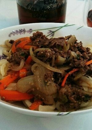 簡単アレンジ!コストコプルコギうどん♪-レシピのメイン写真